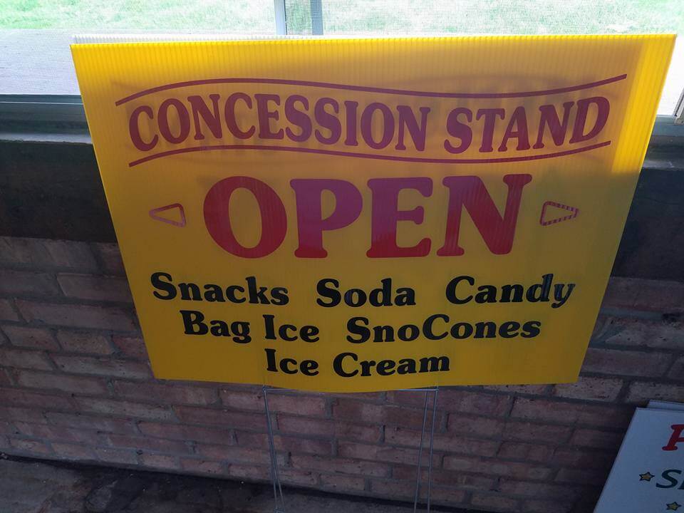 Concession stand sign